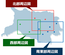 青梅市図書館の地図